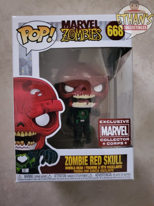 zombie red skull pop