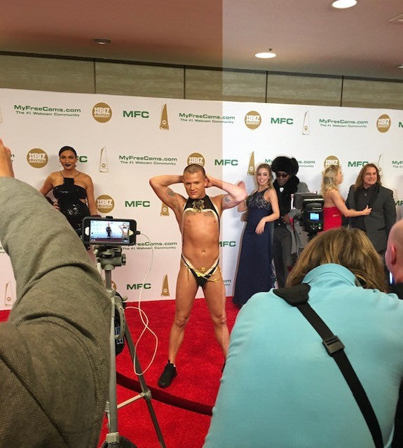 One of the many intriguing XBIZ Red Carpet outfits