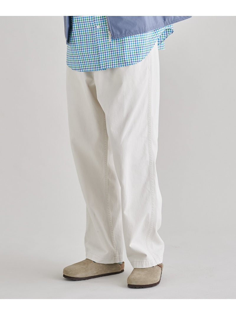 orSlow TWO TUCK WIDE TROUSERS White