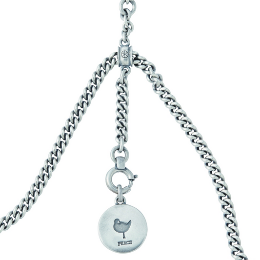 Porter Classic ROYALTY 3 WAY WATCH CHAIN SINGLE MINI -SILVER 