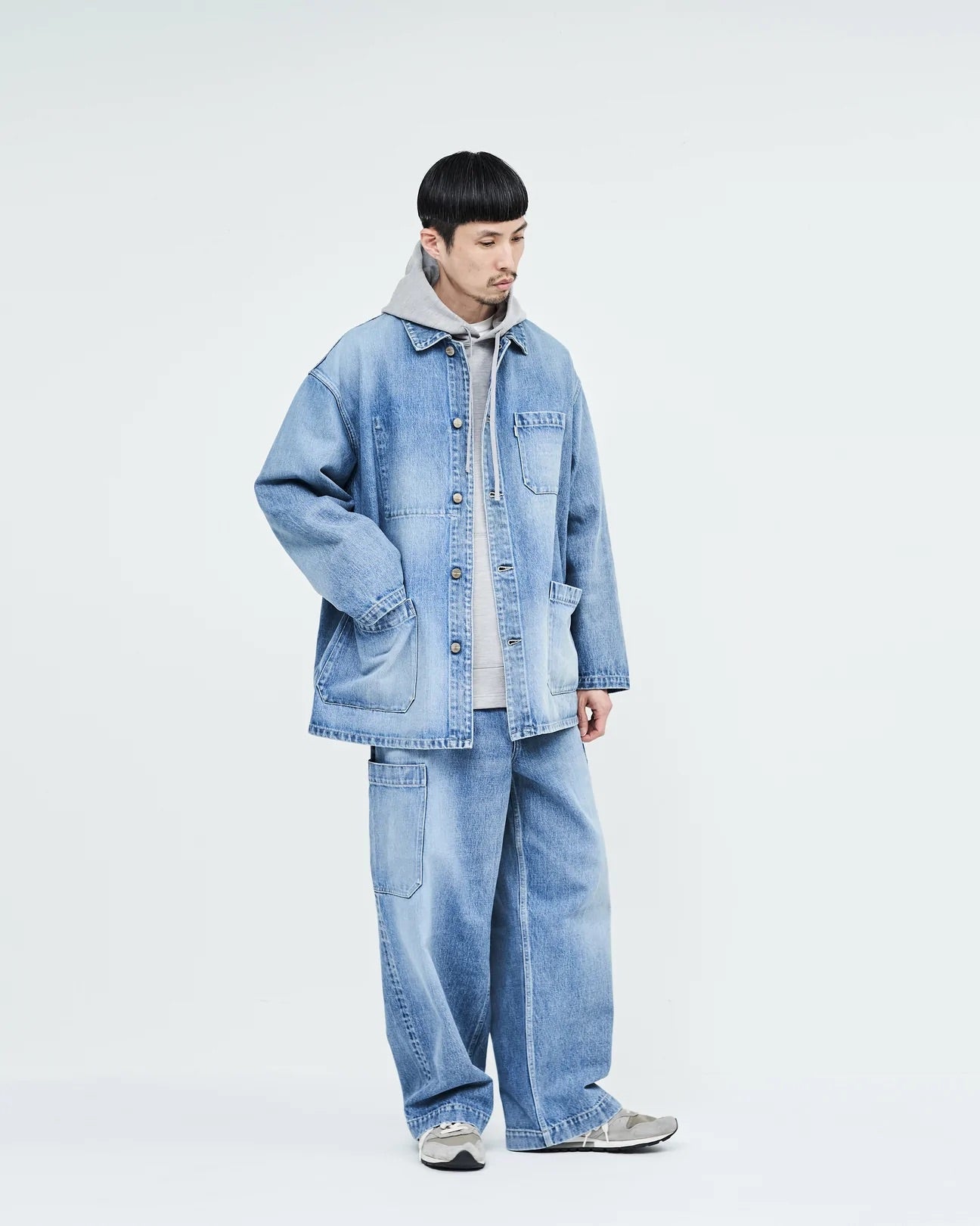 Graphpaper Selvage Denim Coverall - LIGHT FADE