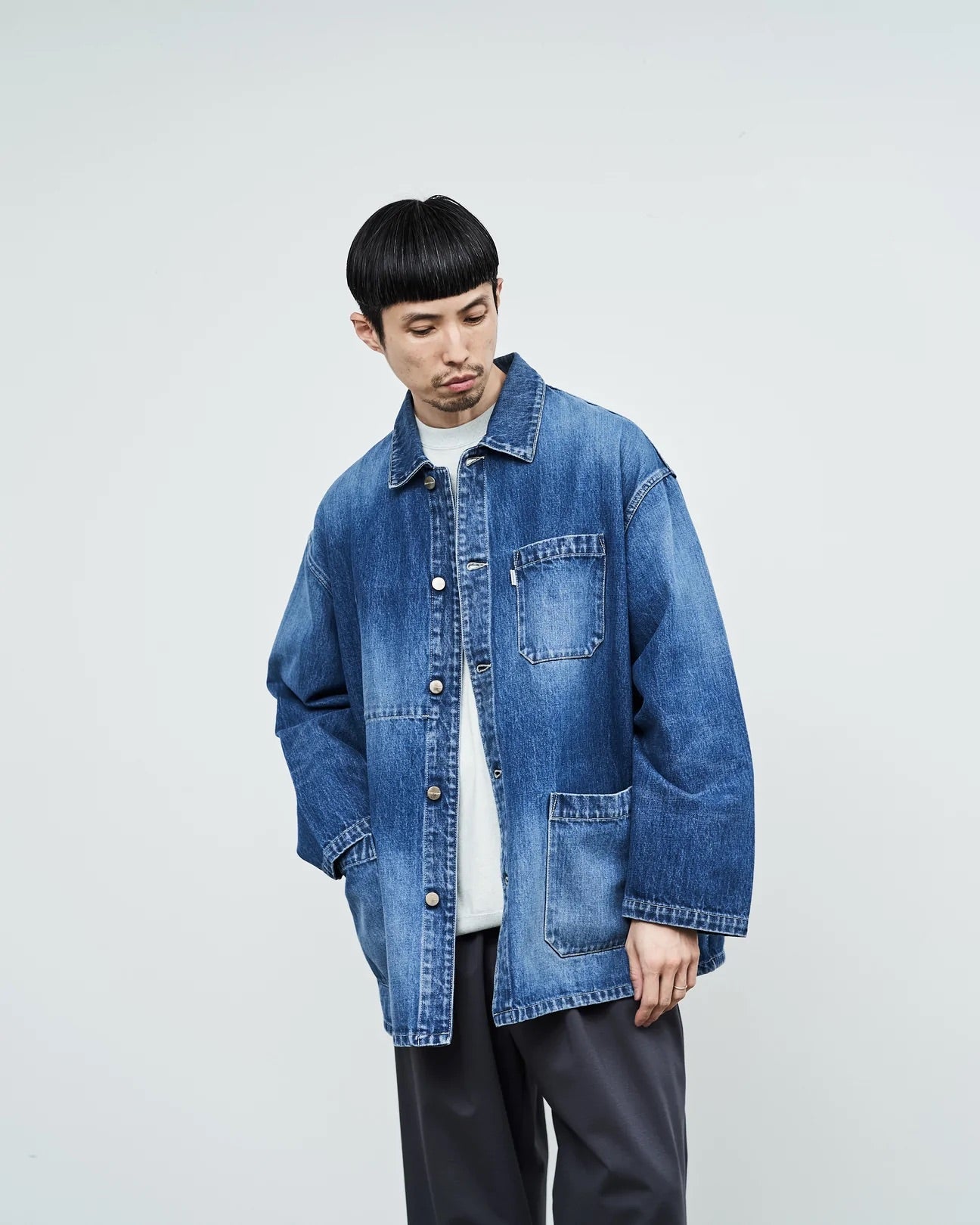 Graphpaper Selvage Denim Coverall - DARK FADE