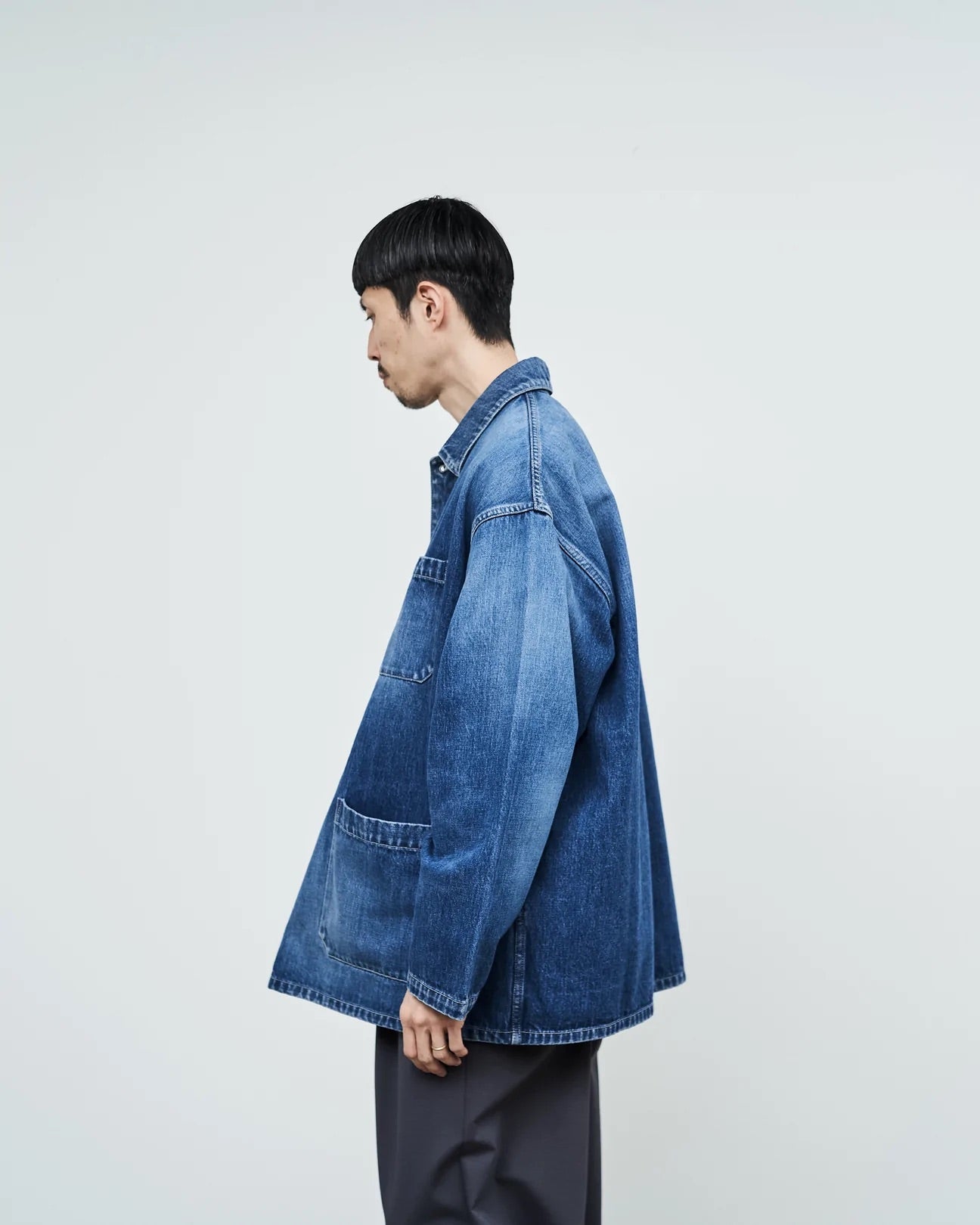 Graphpaper Selvage Denim Coverall - DARK FADE