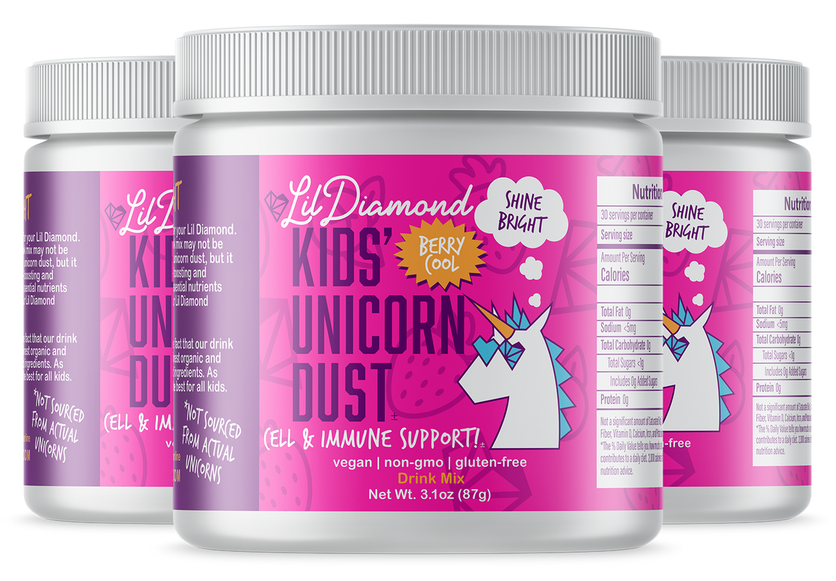 3 bottle-Lil Diamond Kids Unicorn Dust-Cell & immune support