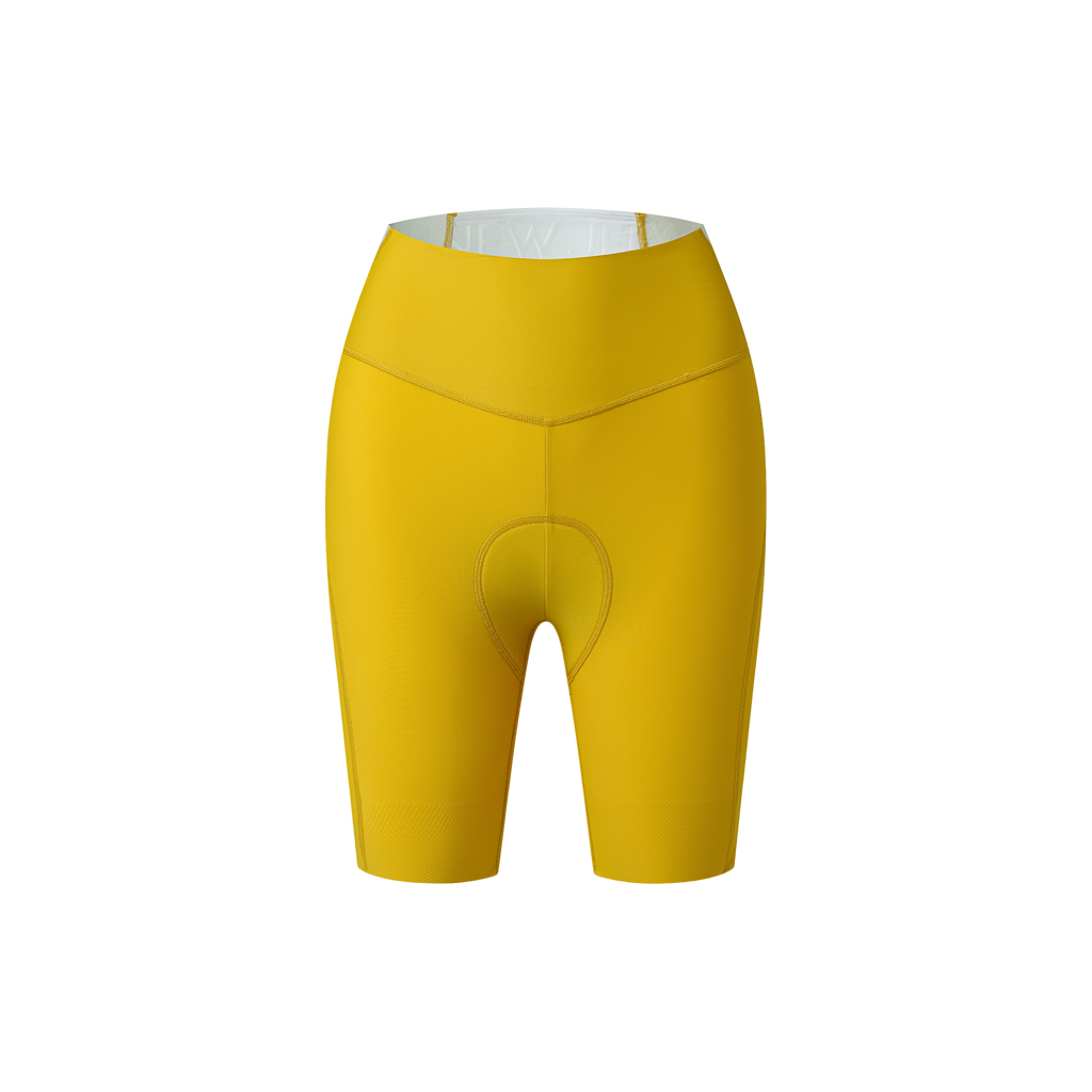 Jelenew Women's Yellow Cycling Shorts