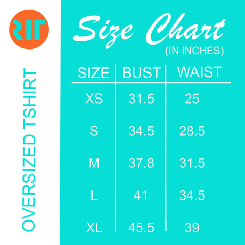 Oversized Size Chart