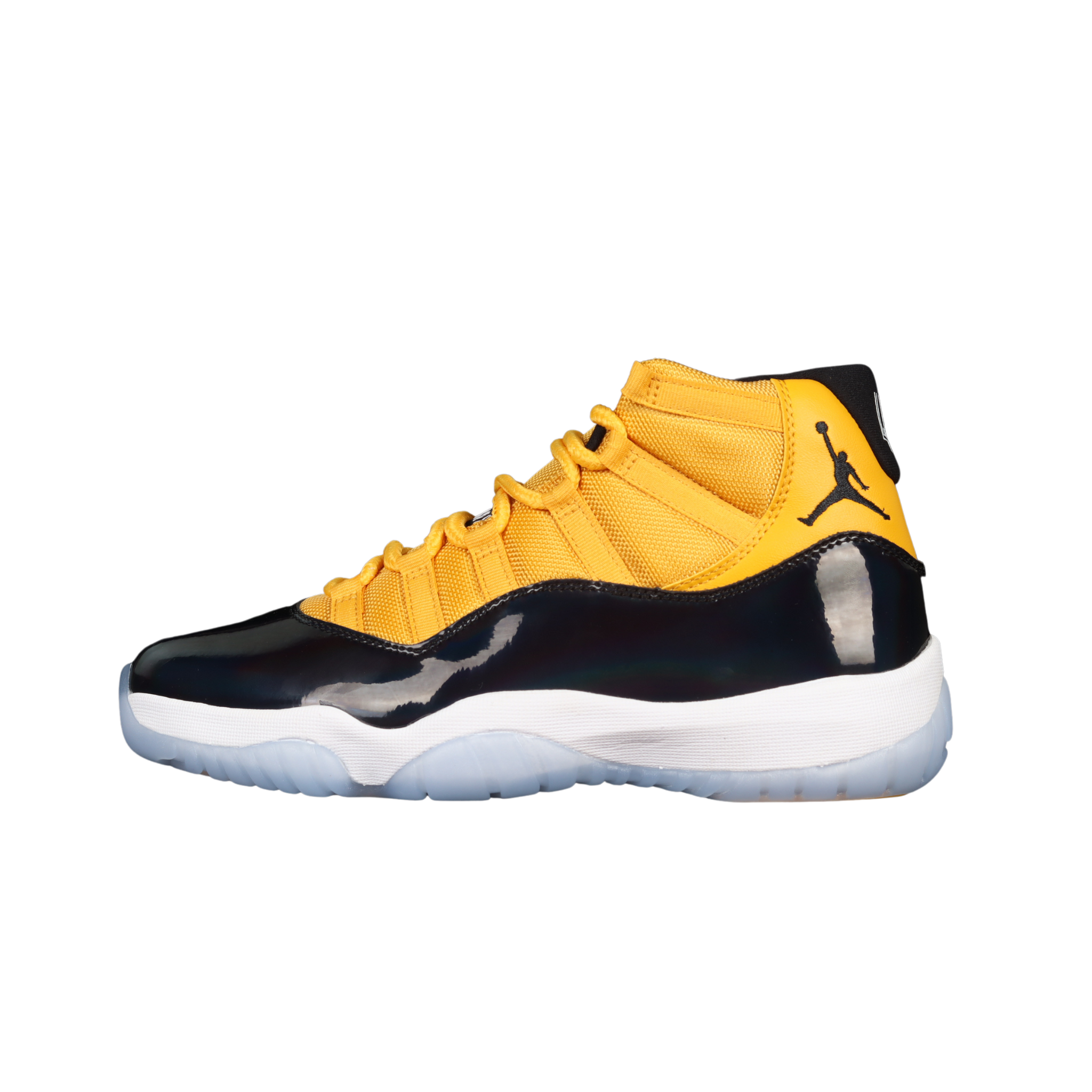 black and yellow jordan 11s