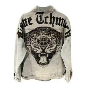 Leopard Rhinestone Jacket - Street Shop - Leopard Jacket Men