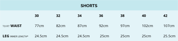 James Harper Men's Cotton Chino Shorts Size Guide