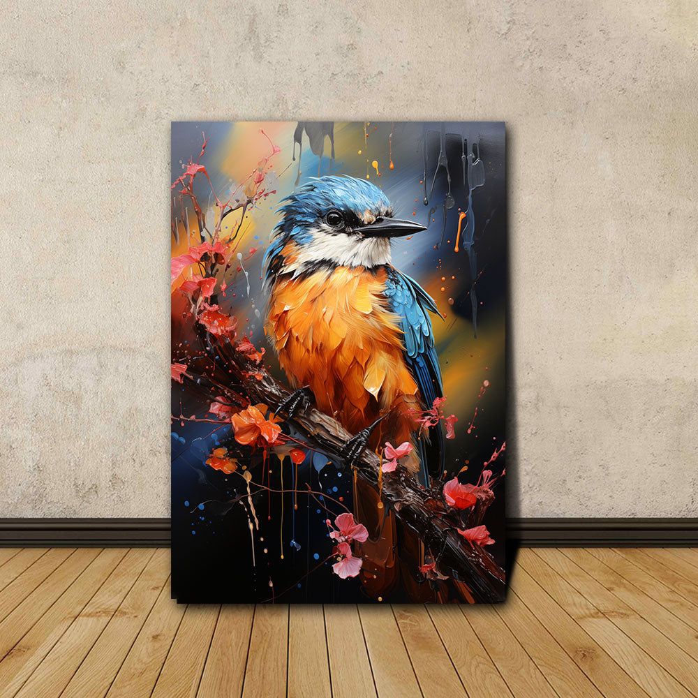 Hand Painted King Fisher Bird Hand Painting Paper Original Wall Hanging  Detailed Art Home Decor Bird Canvas Print / Canvas Art by University Of  Arts - Pixels