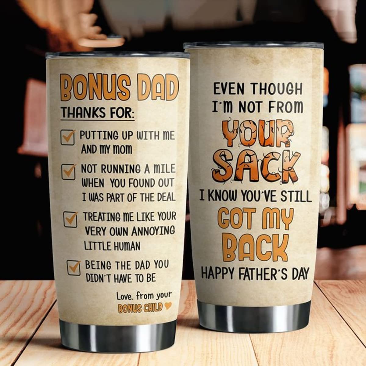 Bonus Dad Stepdad Custom Engraved YETI Tumbler - Great Personalized Gift! –  Sunny Box