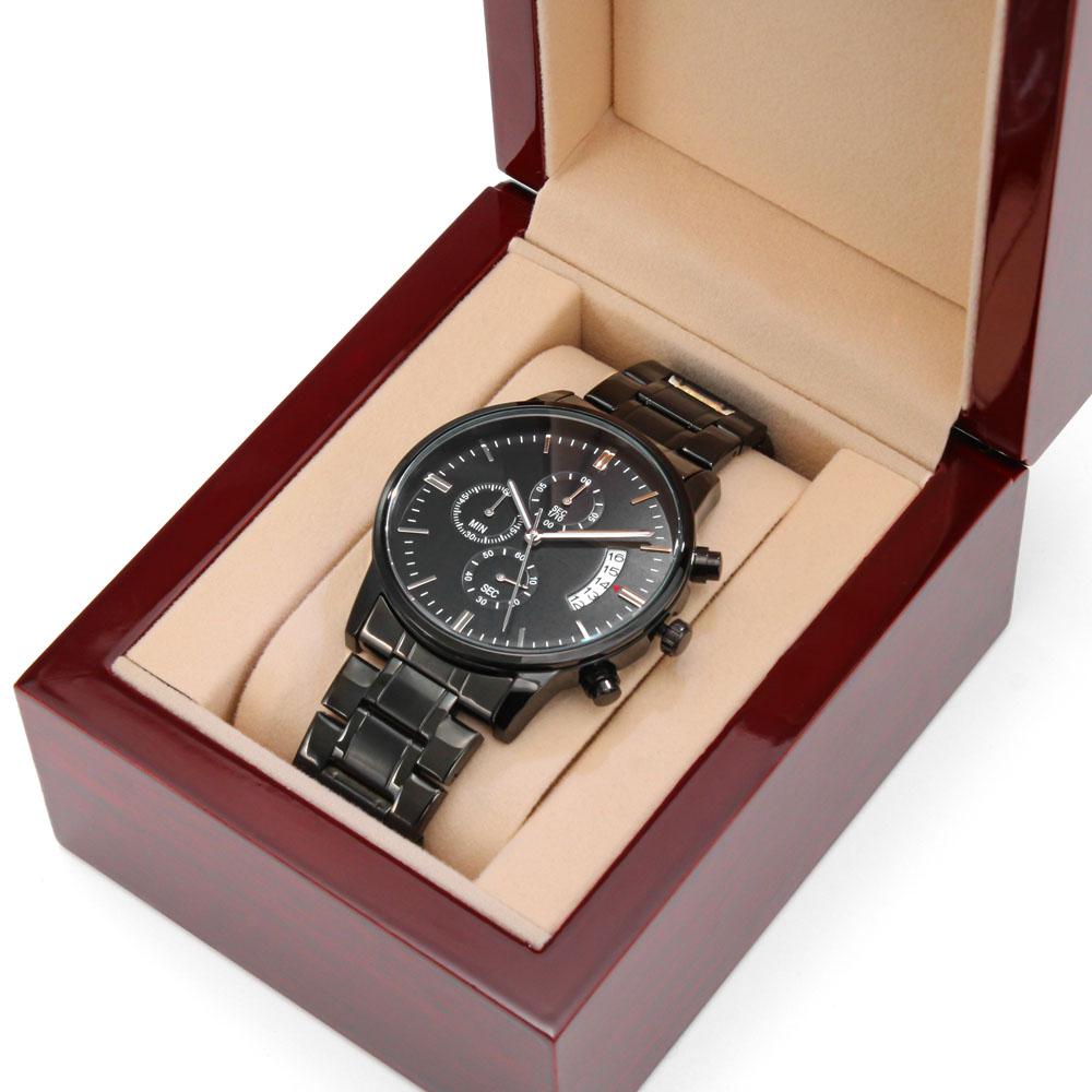 To My Man Chronograph Watch - You and I Until The End Of Time - Engrav