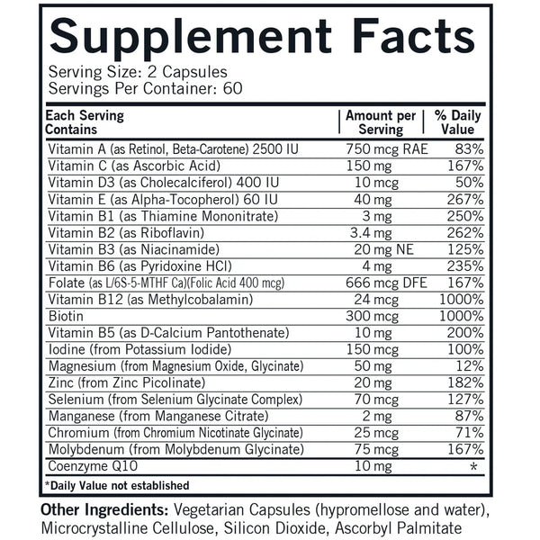 Multivitamin-Mineralstoff für Kinder mit 5-MTHF 120 KAPSELN von Kirkman