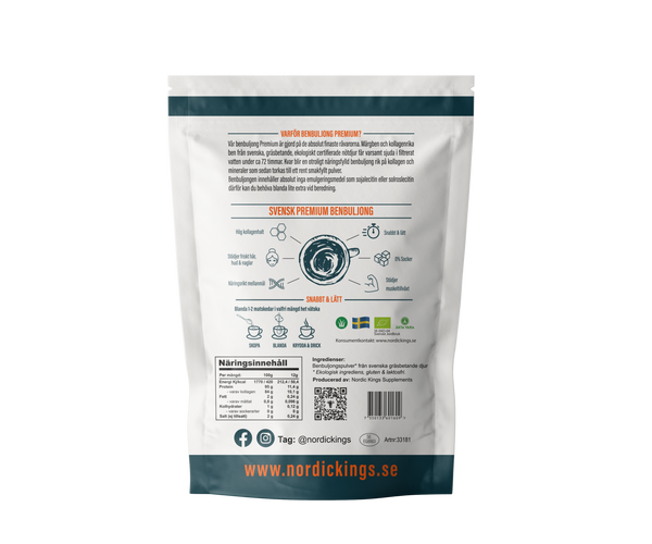 Premium Bone Broth Powder – Grass Fed & Organic, 500g Powder