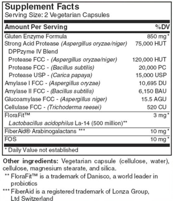 Enzyme Digestive Gluten 60 Gélules