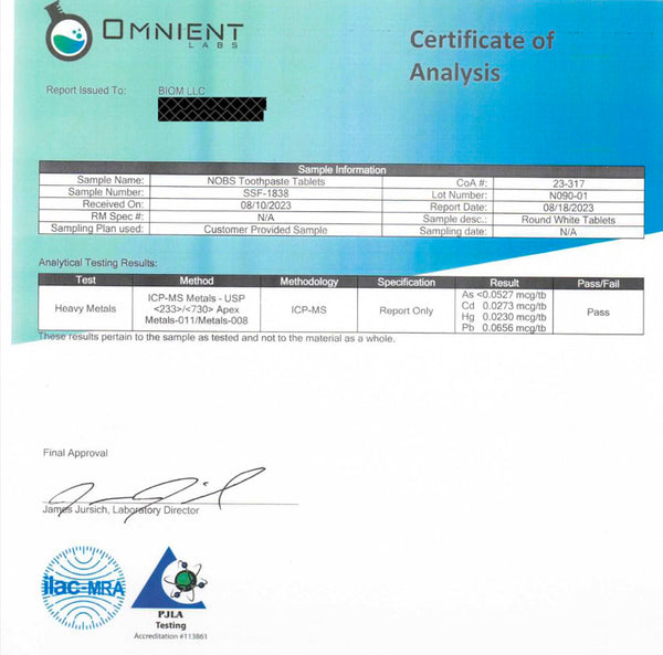 NOBS DENTIFRICE 62 COMPRIMÉS (1 MOIS)