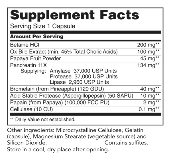 Super Enzymes 180 Gélules