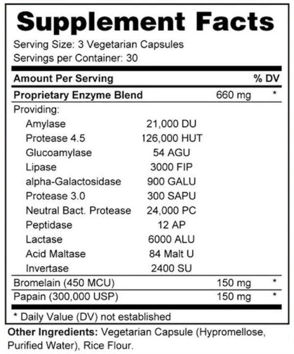 Superspijsverteringsenzym 90 Capsules