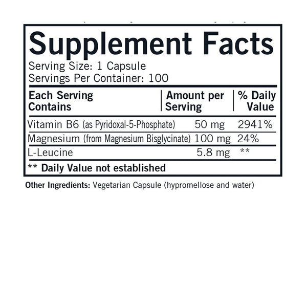 Vitamina B6 ca P-5-P 50 mg cu glicinat de magneziu 100 capsule