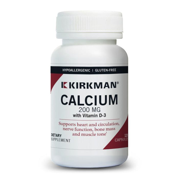 Calcium 200mg w/ D3 Hypoallergenic 120 Capsules