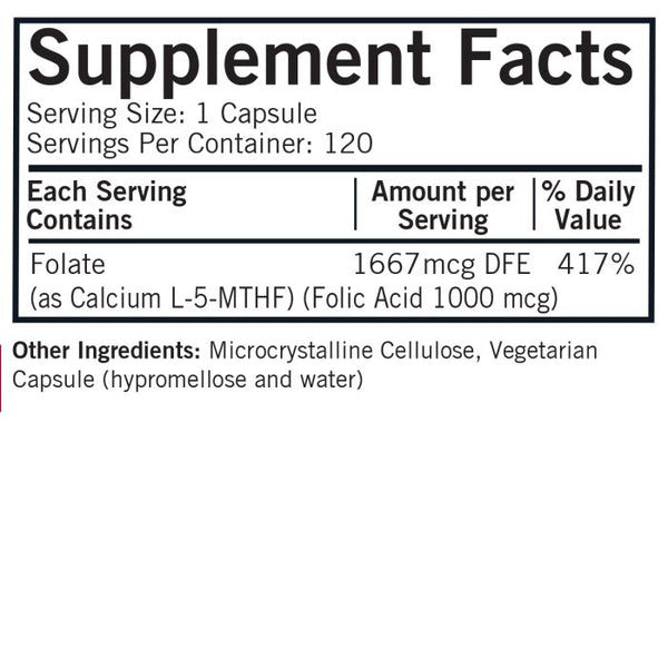 5-MTHF (Methyltetrahydrofolate) Capsules 1mg