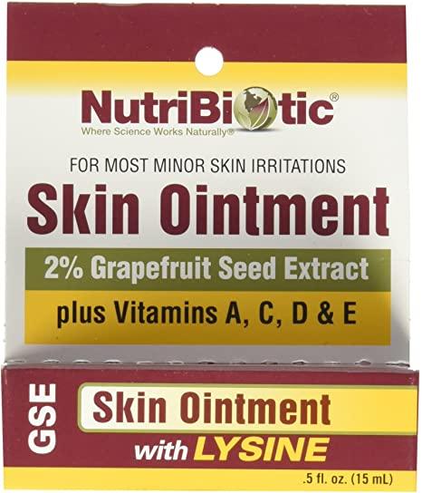 NutriBiotic, bőrkenőcs, 2% grapefruitmag kivonat lizinnel 15 ml