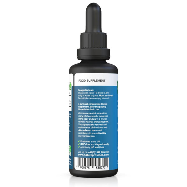 Ultra Concentrated Liquid Ionic Zinc Sulphate (15mg/serving) 50ml