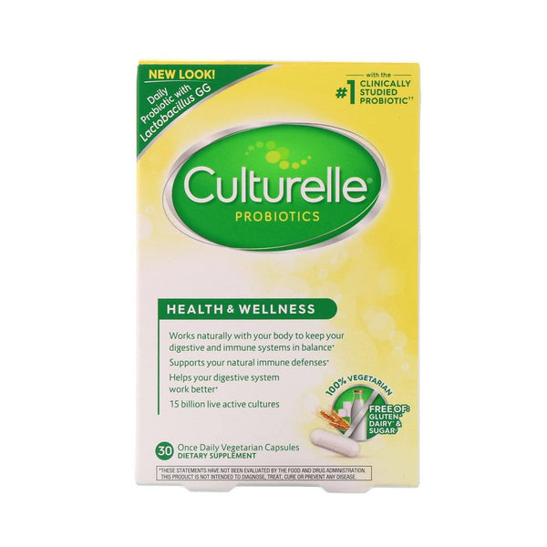 Culturelle Health & Wellness Пробиотик, 15 миллиардов активных культур, 30 запечатанных блистерных капсул