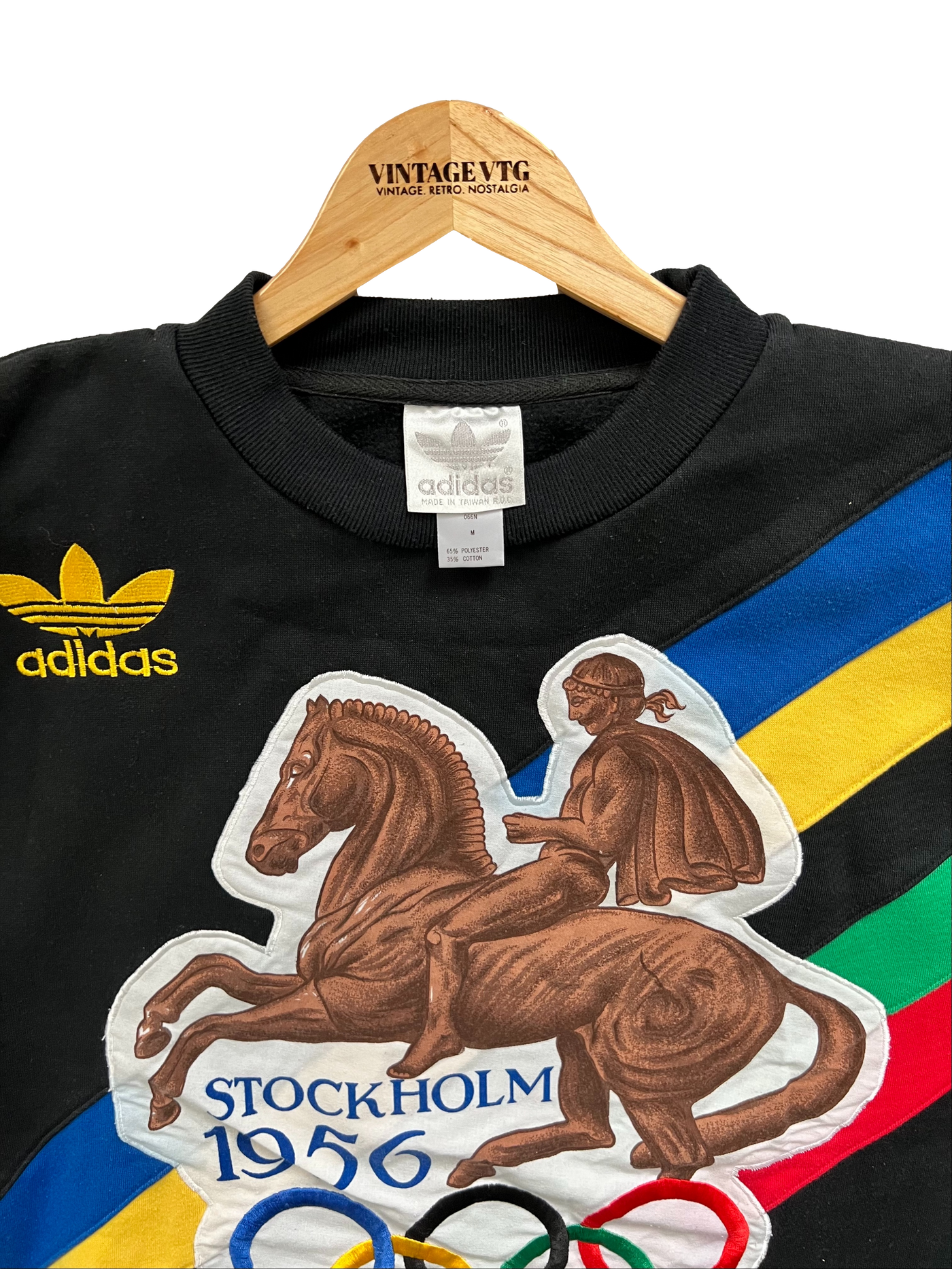 Rare 80s Adidas trefoil Stockholm 1956 Olympics sweatshirt – Vintage VTG