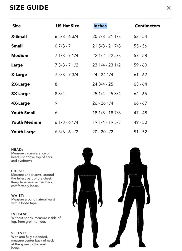 509 Size Guide
