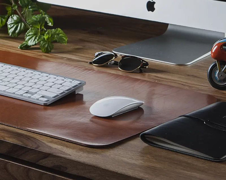 brown desk pad