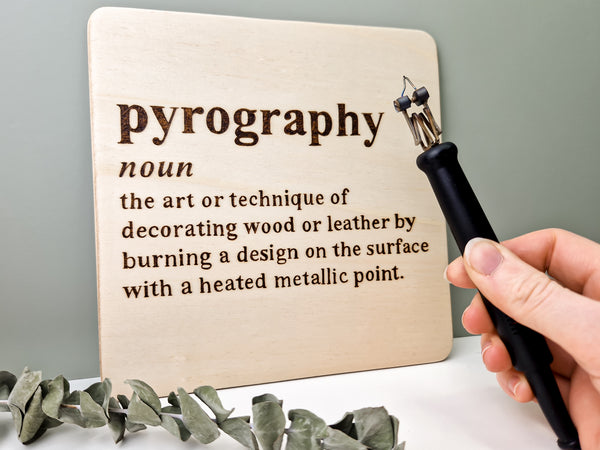 What is pyrography - definition burned into wood