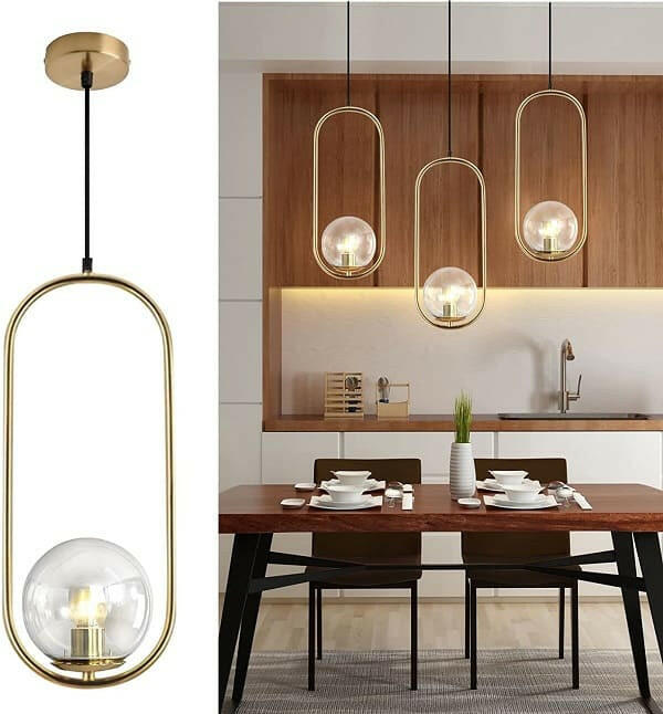 rose gold globe pendant light