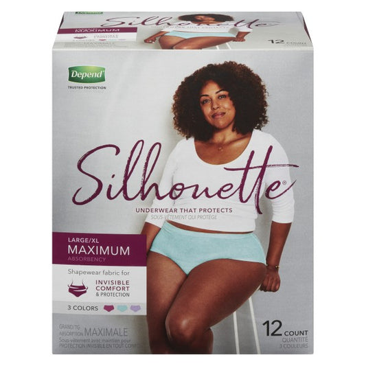 Depend Silhouette Incontinence Underwear for Women - Maximum Absorbency -  Small