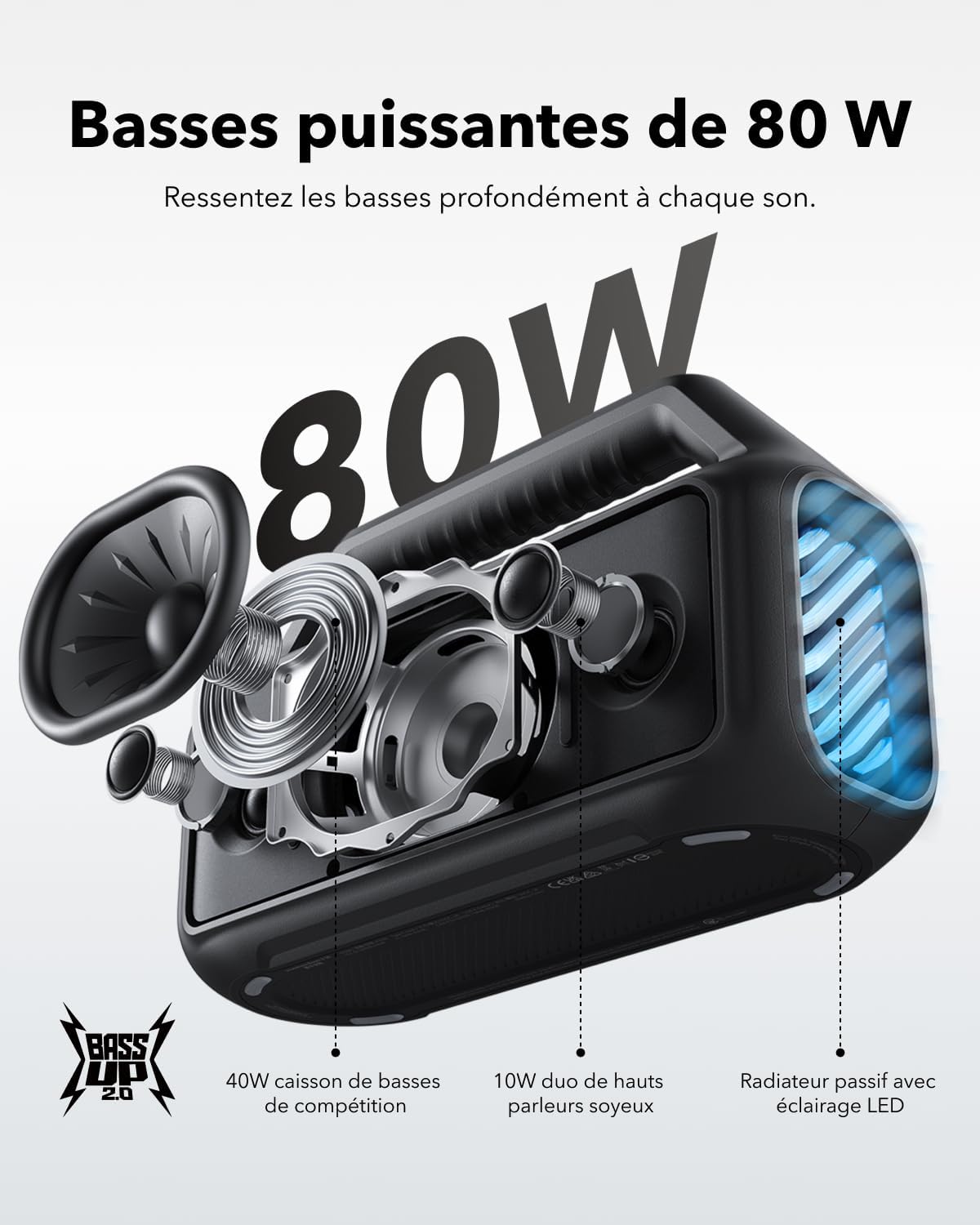 Boom 2 | Enceinte Bluetooth portable avec basses-Black