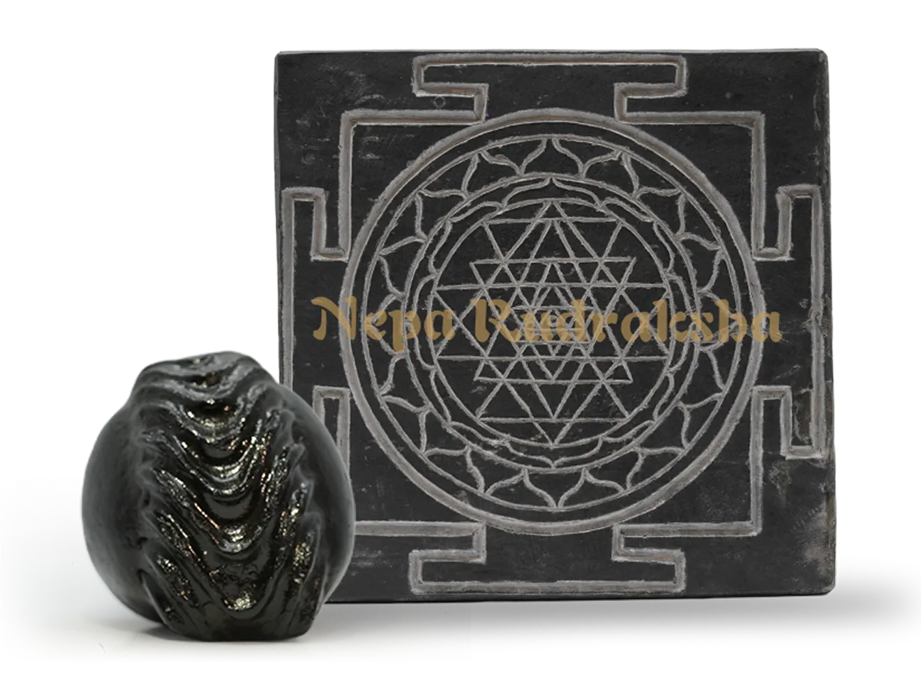 Laxmi Shaligram & Shree Yantra (Handmade)