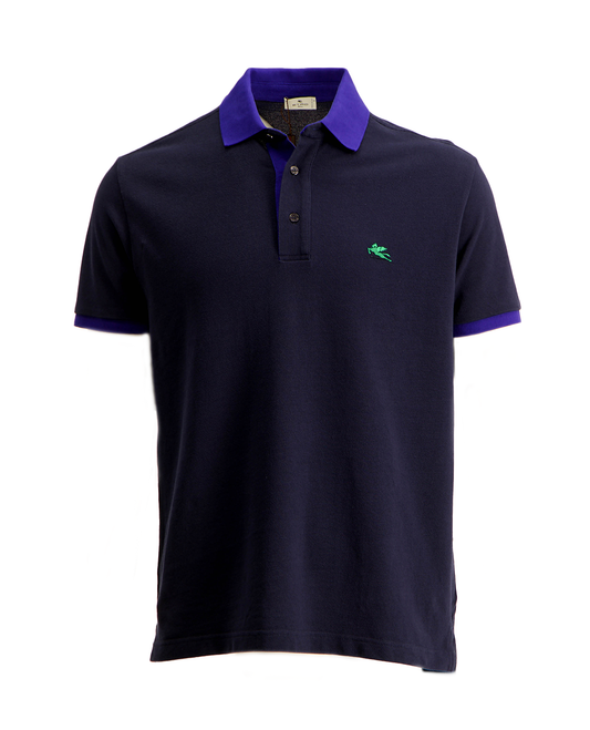 ETRO LOGO EMBROIDERED POLO SHIRT