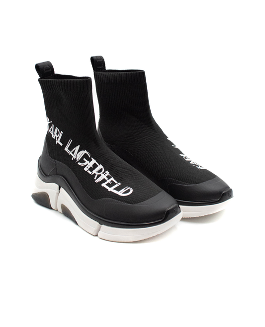 KARL LAGERFELD ART DECO KNIT SOCK BOOT