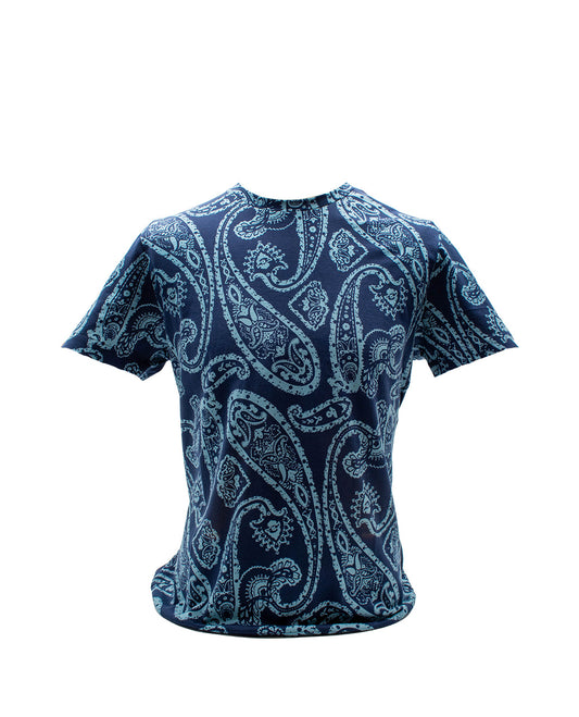 ETRO PAISLEY PRINT NAVY T-SHIRT