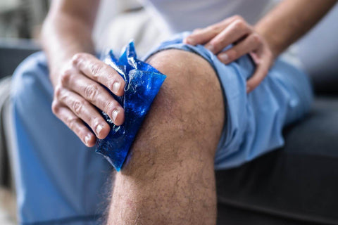 Man Doing Icing on Knee