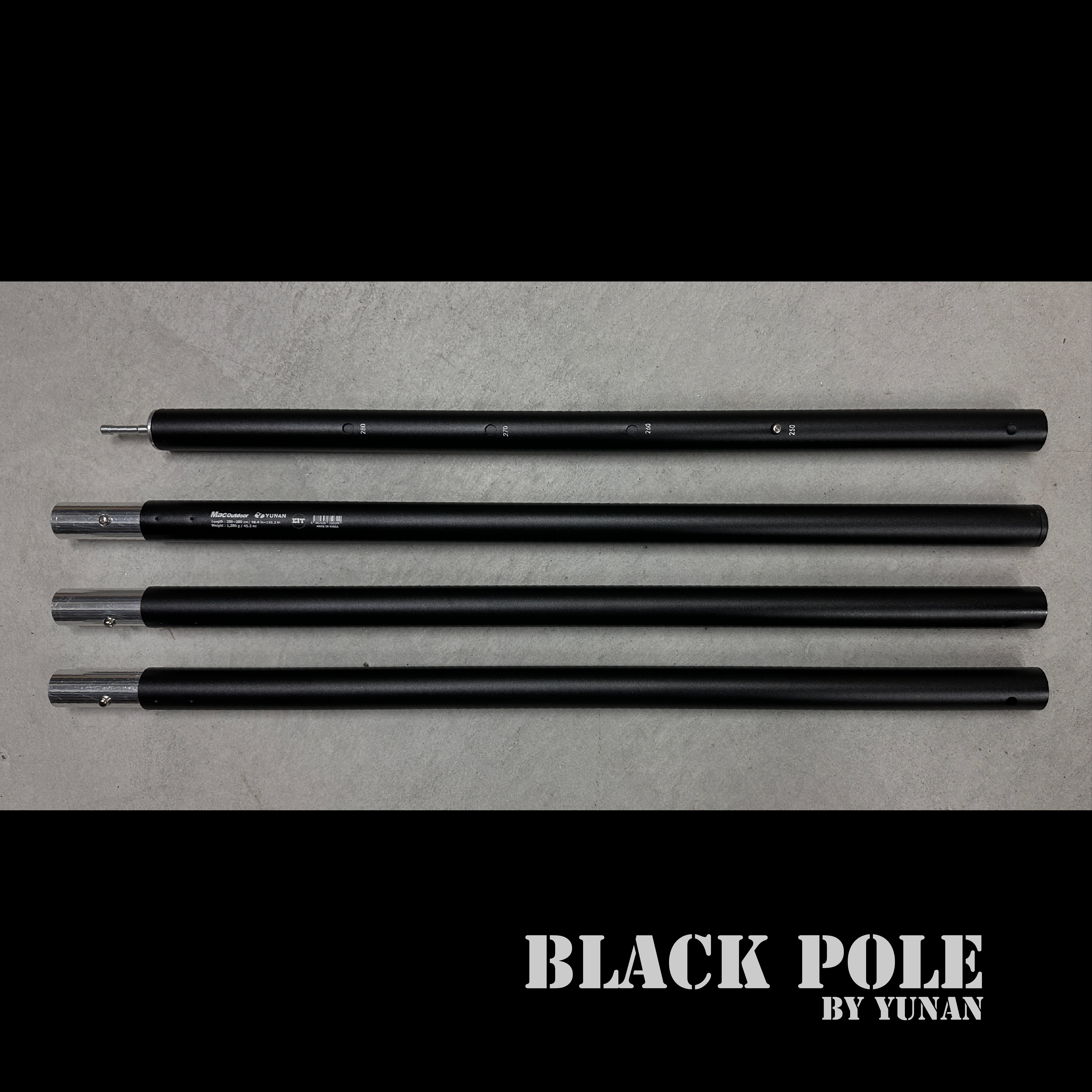 25％OFF】 新品未使用 Macoutdoor YUNAN BLACK POLE 2set