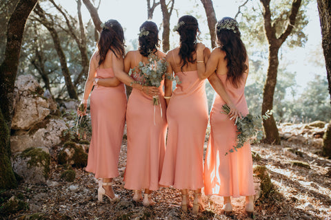 How can I see fabric swatches for bridesmaid dresses?
