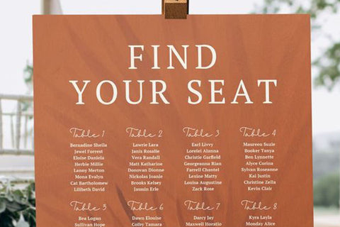 Burnt orange seating chart