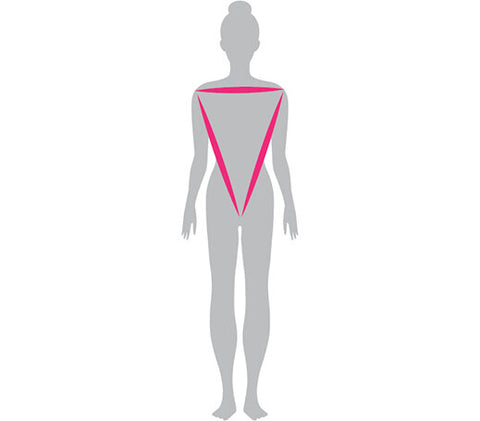 features of inverted triangle body shape
