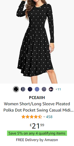 Amazon Essentials women's cap-sleeve faux-wrap dress