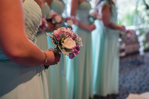Collect photos of bridesmaid dresses from real weddings for inspiration