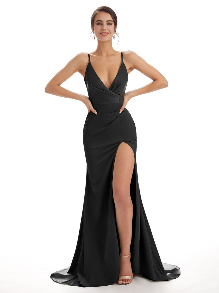 12 Black Satin Bridesmaid Dresses For Every Style – chicsewuk