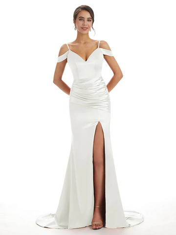 plus size ivory white bridesmaid dresses