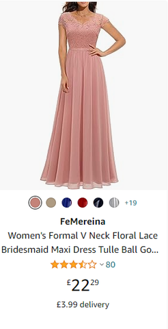 FeMereina V-neck lace bridesmaid dress