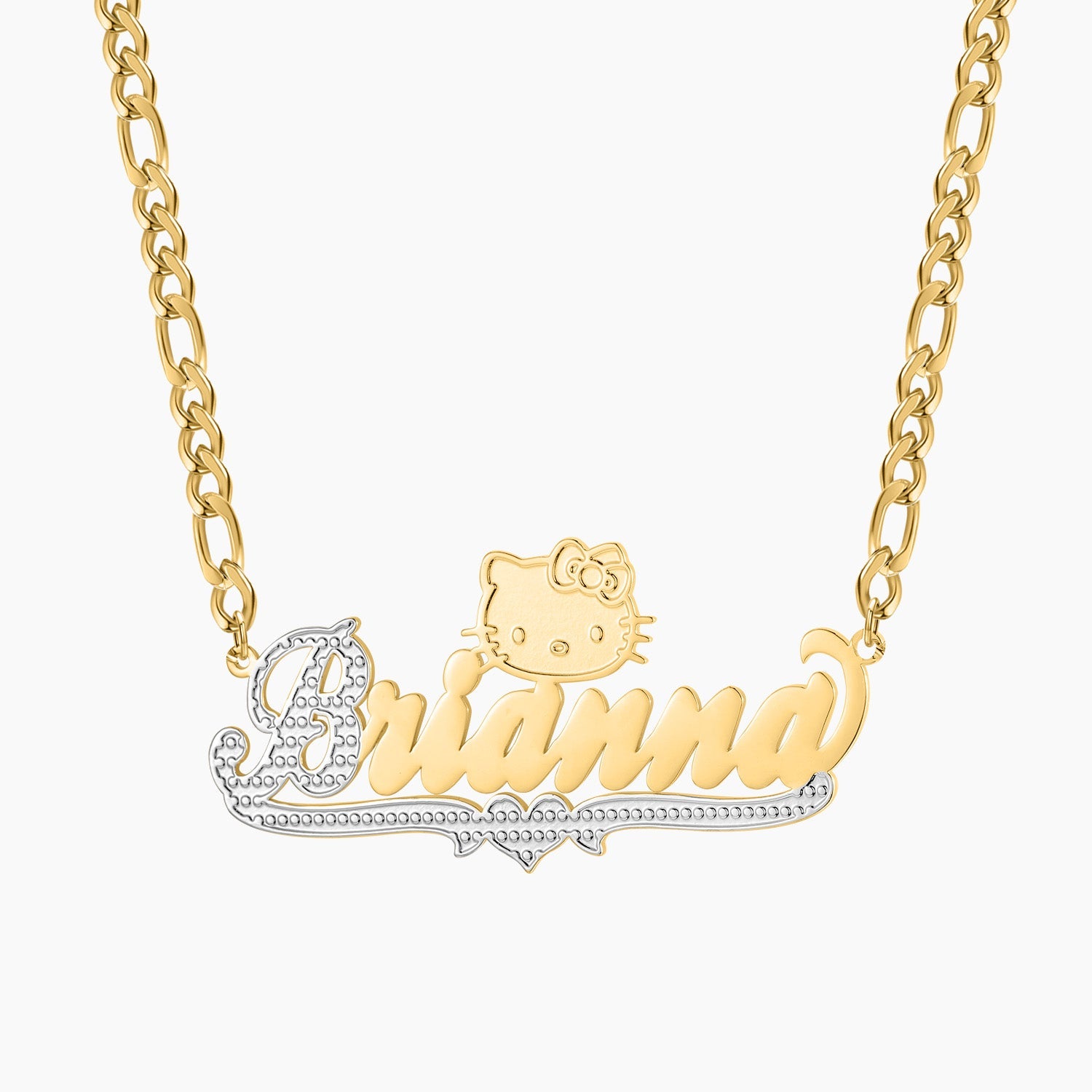 90's Two Tone Hello Kitty Name Necklace